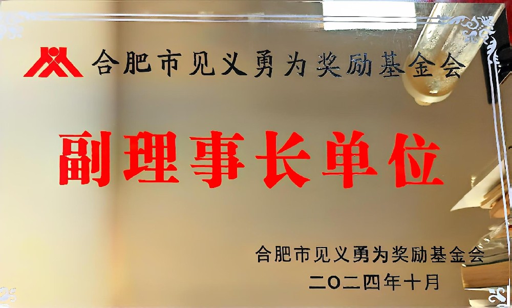 合肥市見(jiàn)義勇為獎(jiǎng)勵(lì)基金會(huì)（副理事長(zhǎng)單位）